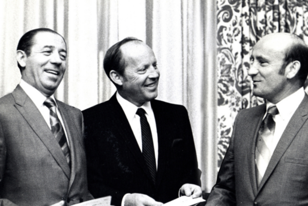 Shapell Properties Founders Photo Max Webb, David Shapell, and Nathan Shapell